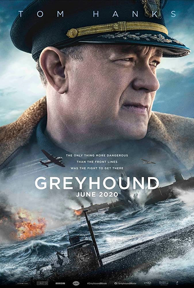 تام هنکس در پوستر فیلم سینمایی «سگ تازی» (Greyhound)